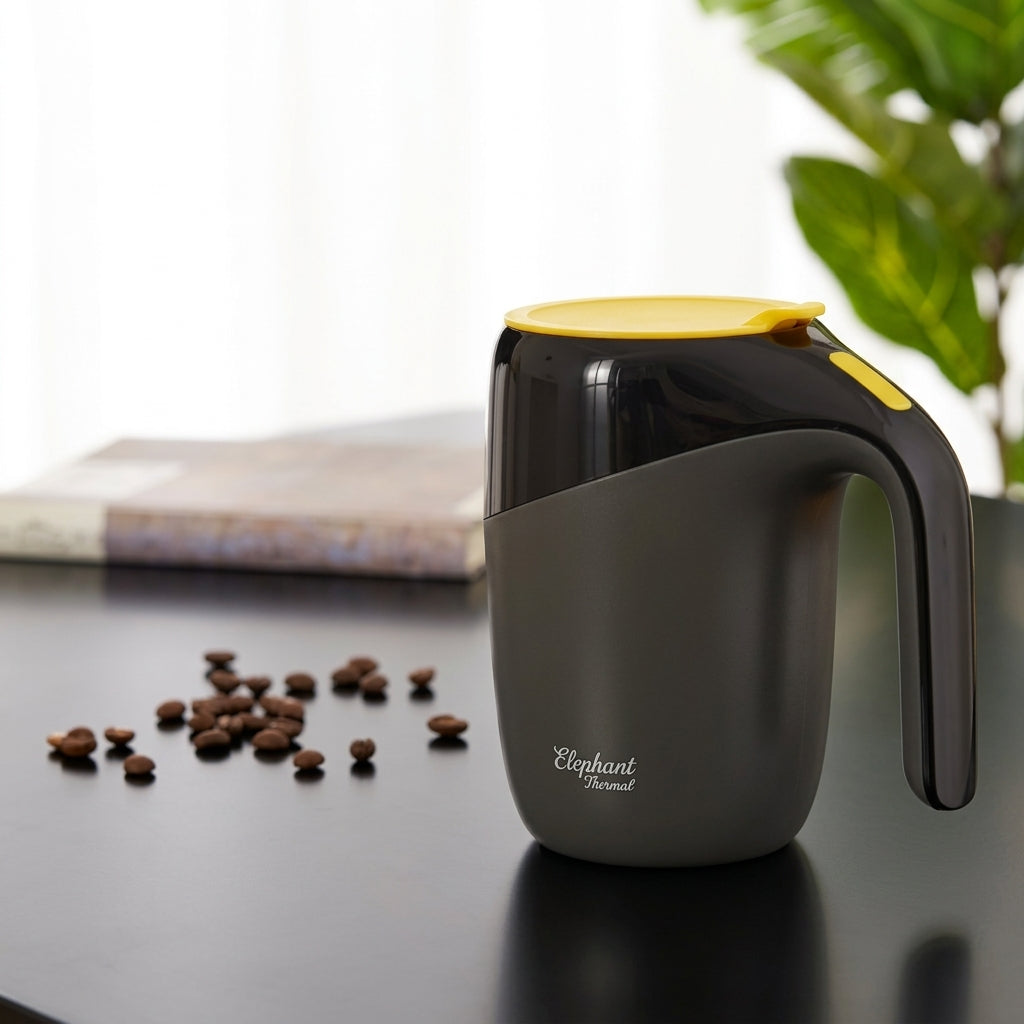 Taza Antiderrames Térmica con Ventosa Antideslizante y Tapa Segura (400 ml)