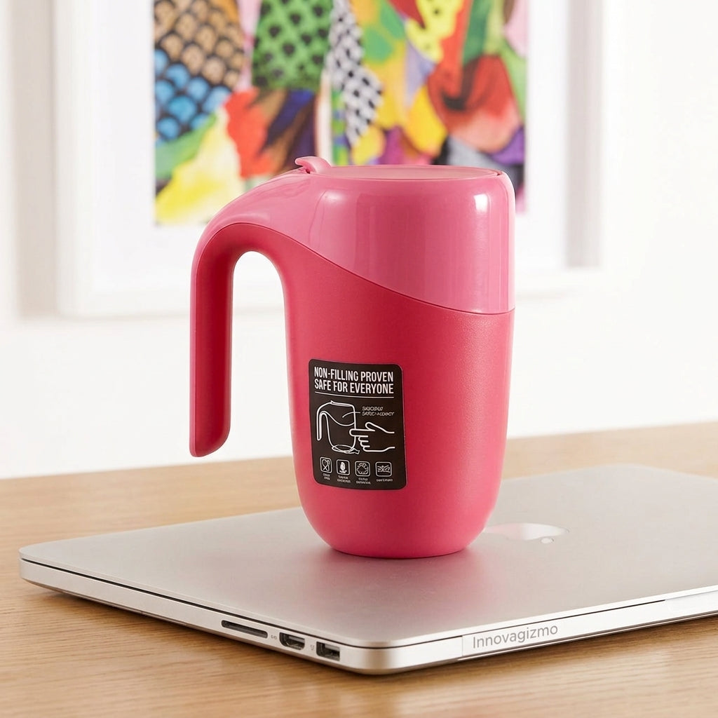 Taza Antiderrames Térmica con Ventosa Antideslizante y Tapa Segura (400 ml)
