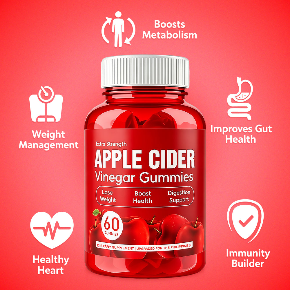 Gomitas de Vinagre de Manzana Extra Fuerza (Metabolismo y Digestión) – 60 Gomitas