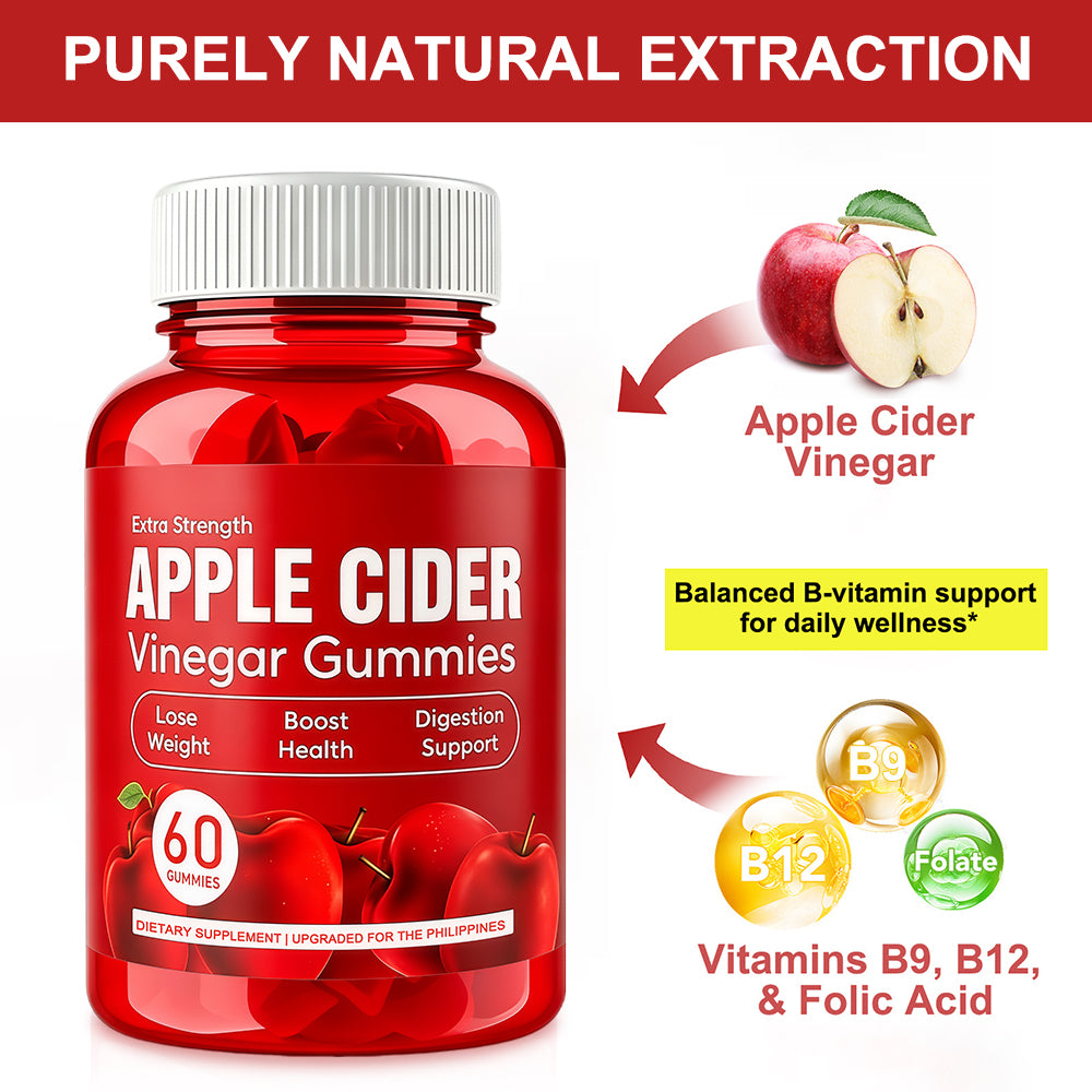 Gomitas de Vinagre de Manzana Extra Fuerza (Metabolismo y Digestión) – 60 Gomitas