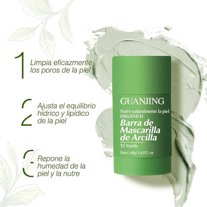 Mascarilla Facial de Té Verde en Barra – Limpieza Profunda, Control de Grasa e Hidratación