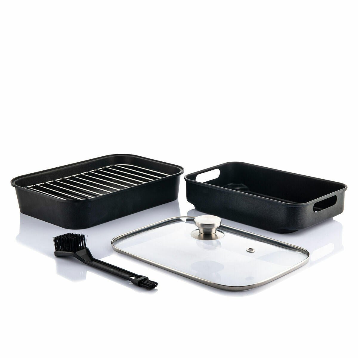 Freidora de Aire con Grill, Accesorios y Recetario Fryinn 12 - in - 1 6000 Negro Acero 3400 W 6 L - innovagizmo.com