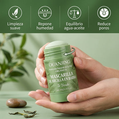 Mascarilla Facial de Té Verde en Barra – Limpieza Profunda, Control de Grasa e Hidratación