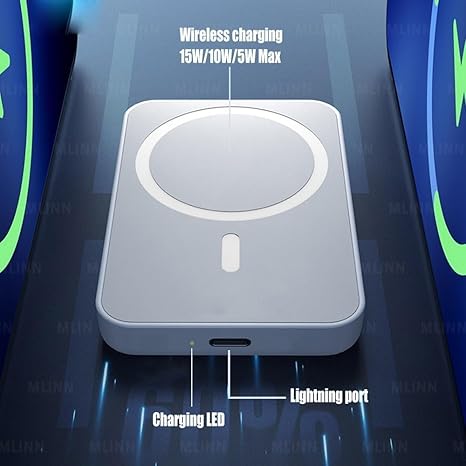 Power Bank de 5000 mAh Carga Inalámbrica y por Cable