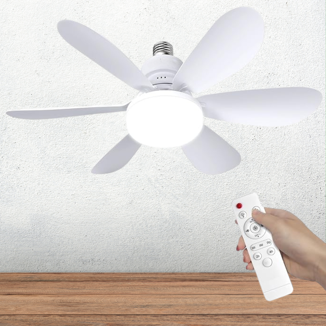 Ventilador de Techo LED con Aspas Desmontables y Control Remoto — Frescura Silenciosa y Mantenimiento Sin Esfuerzo