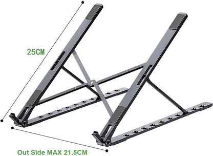 Soporte Ergonómico Plegable para Portátil y Tablet de Aluminio – Ajustable, Resistente y Antideslizante