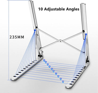 Soporte Ergonómico Plegable para Portátil y Tablet de Aluminio – Ajustable, Resistente y Antideslizante