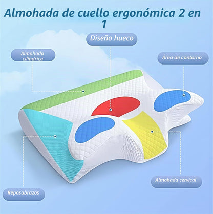Almohada Ergonómica Cervical de Contorno | Soporte Adaptable para Descanso