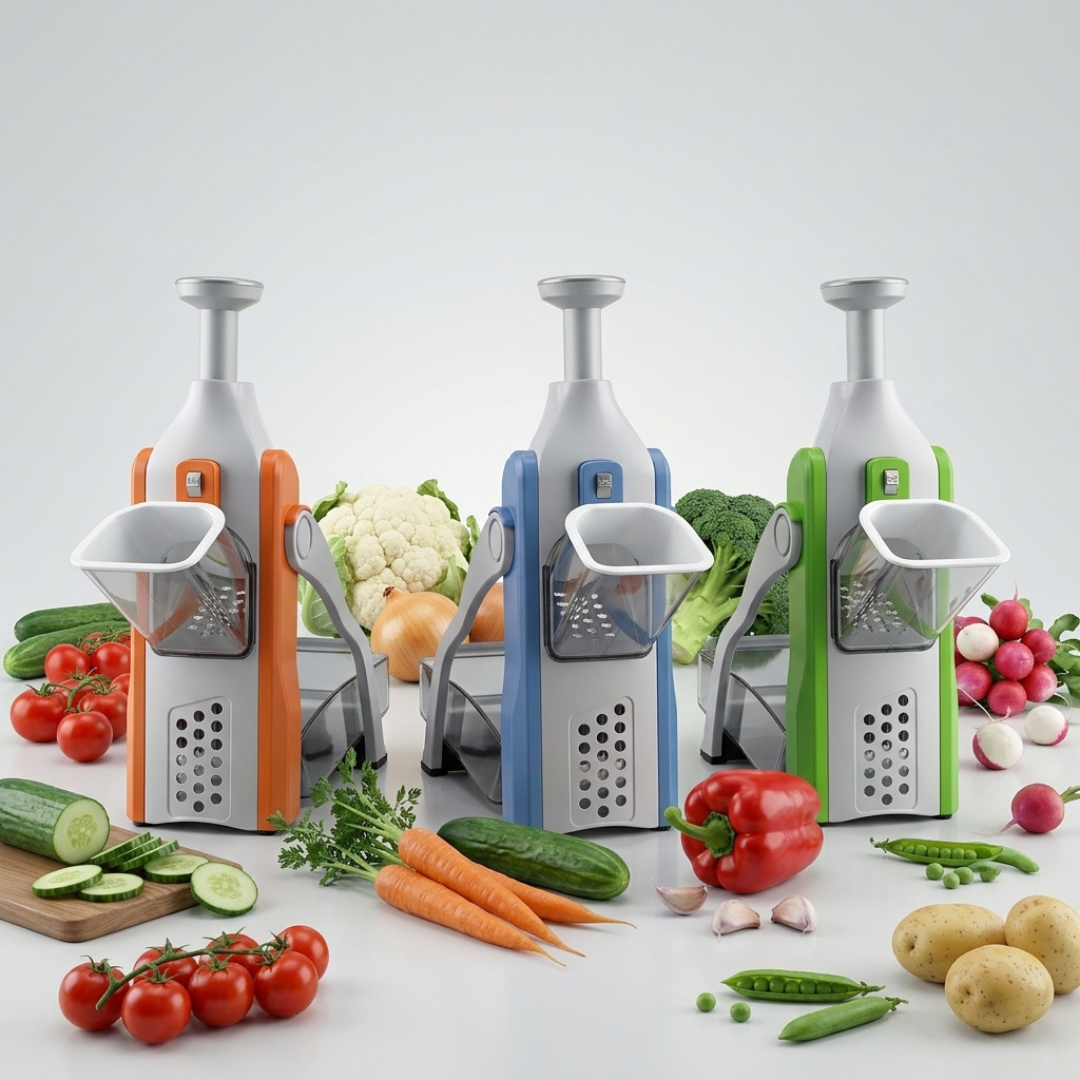 Cortador de Verduras Multifuncional Mandolina Segura con Grosor Regulable