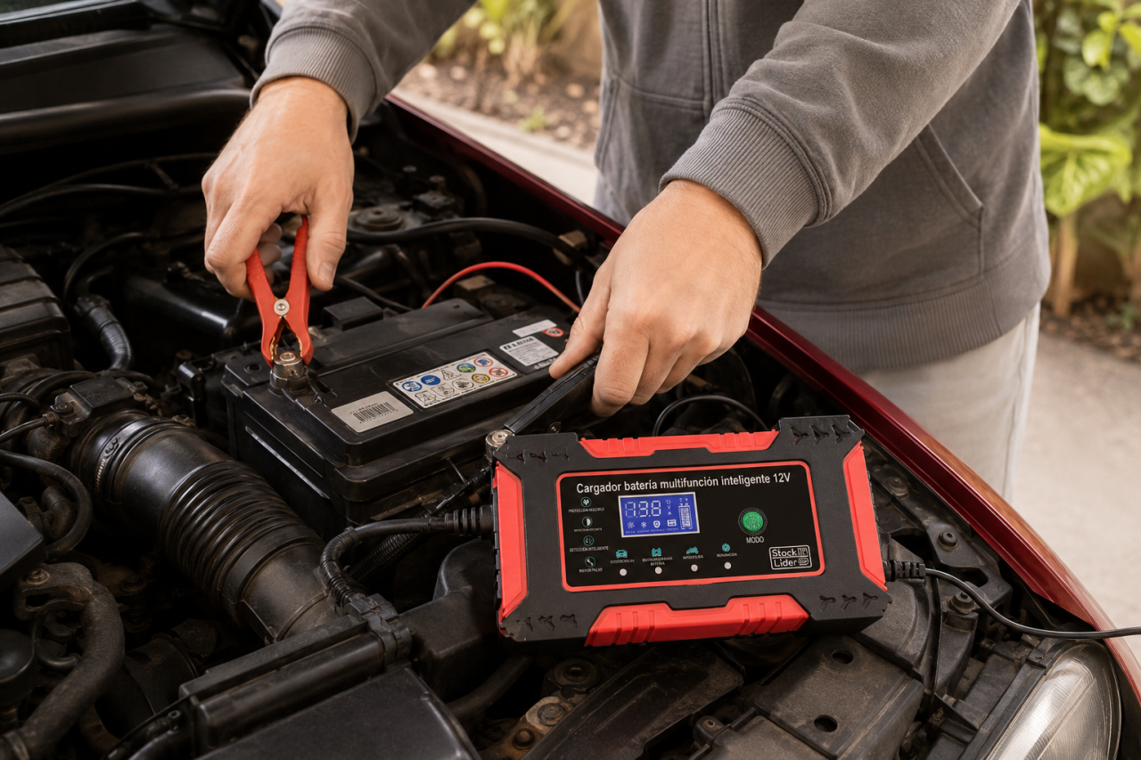Cargador y Mantenedor de Baterías 12V Multifunción | Carga Rápida 6A y Pantalla LCD