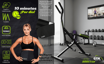 Ab Booster Plus Plegable – Máquina de Cardio y Tonificación para Entrenamiento Completo en Casa