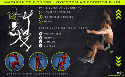 Ab Booster Plus Plegable – Máquina de Cardio y Tonificación para Entrenamiento Completo en Casa