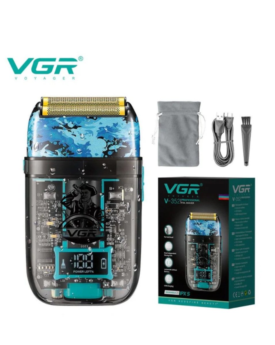 Afeitadora eléctrica de láminas para hombre VGR V - 352 recargable USB