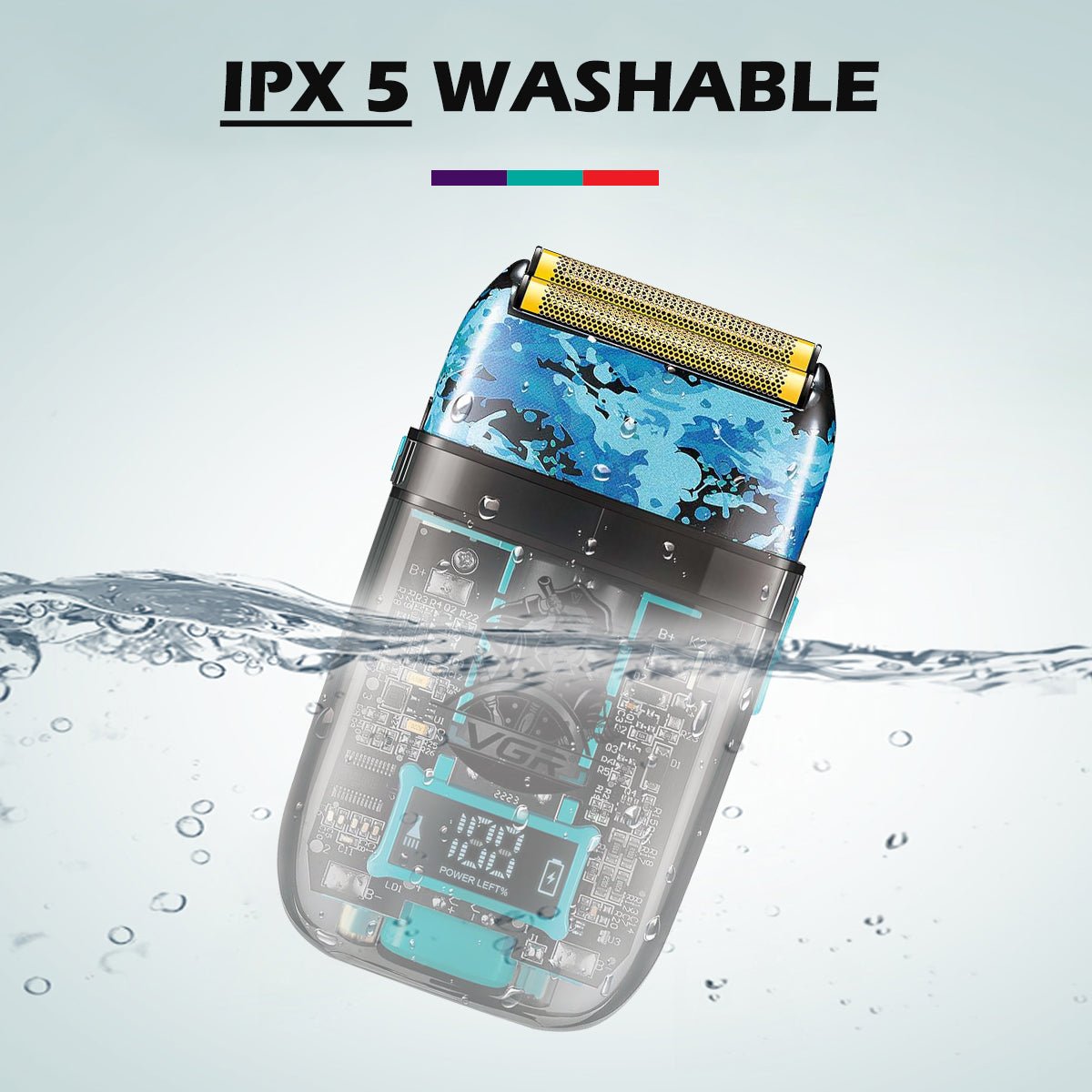 Afeitadora eléctrica de láminas para hombre VGR V - 352 recargable USB