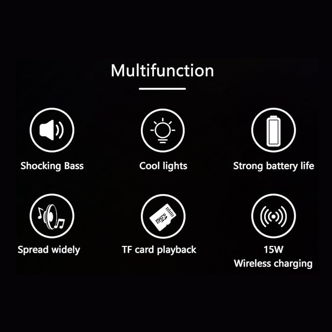 Altavoz RGB con bluetooth y carga inalámbrica - innovagizmo.com