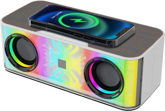 Altavoz RGB con bluetooth y carga inalámbrica - innovagizmo.com