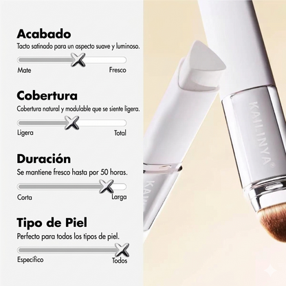 Base de Maquillaje 2-en-1 en Barra con Brocha Profesional