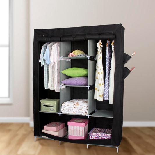 Armario de Tela, Armario Ropero con Cubierta de Tela no Tejida, 45 x 127 x 168 cm - innovagizmo.com