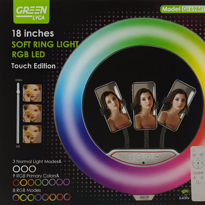 Anillo de Luz LED RGB de 45 cm con Soporte Extensible | Vídeos y Fotos Impecables