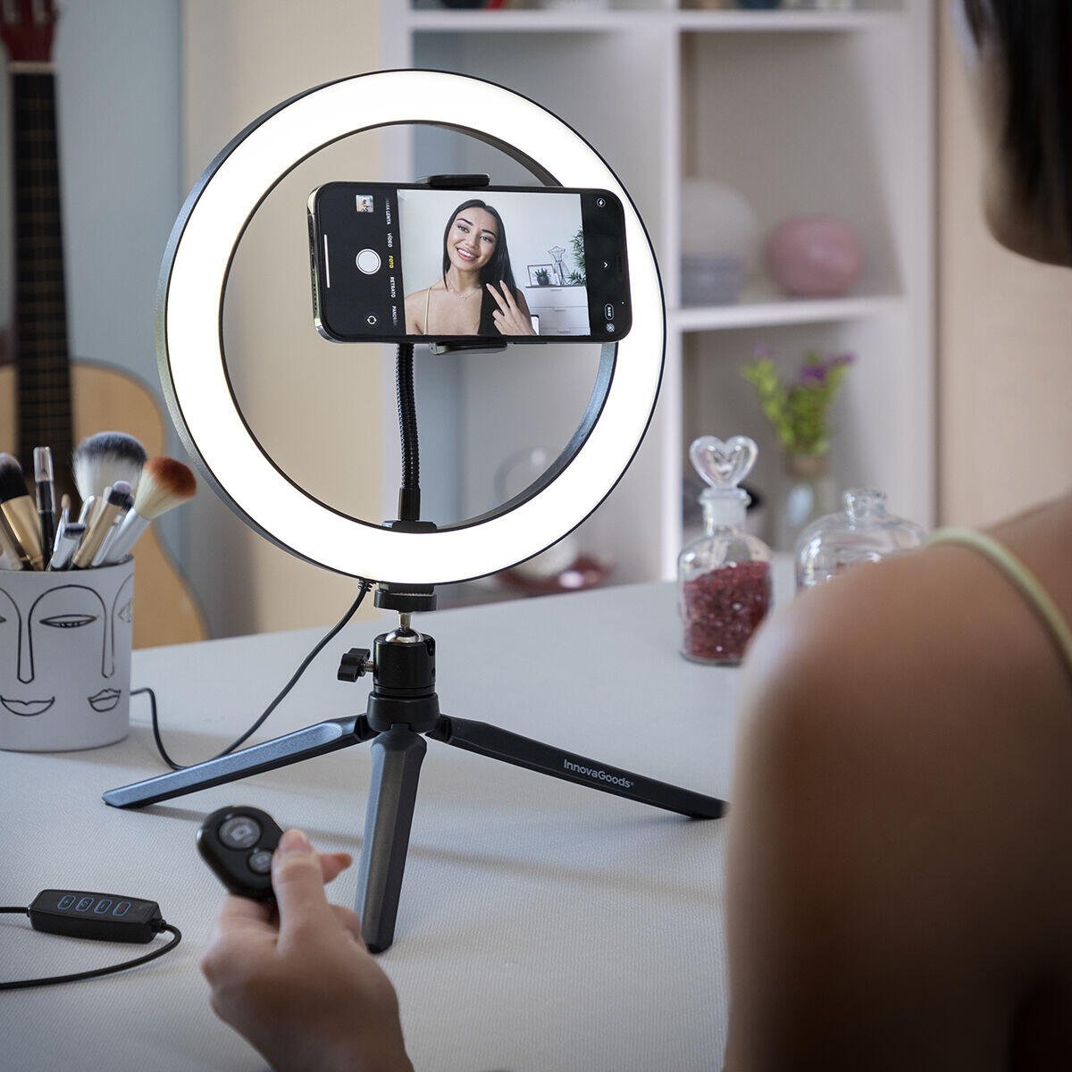 Aro de Luz Selfie con Trípode y Mando Youaro - innovagizmo.com