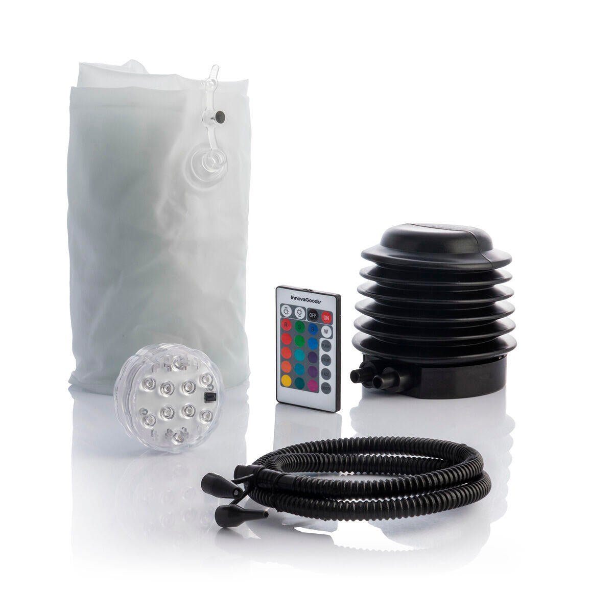 Asiento Hinchable con LED Multicolor y Mando a Distancia Pulight InnovaGoods - innovagizmo.com