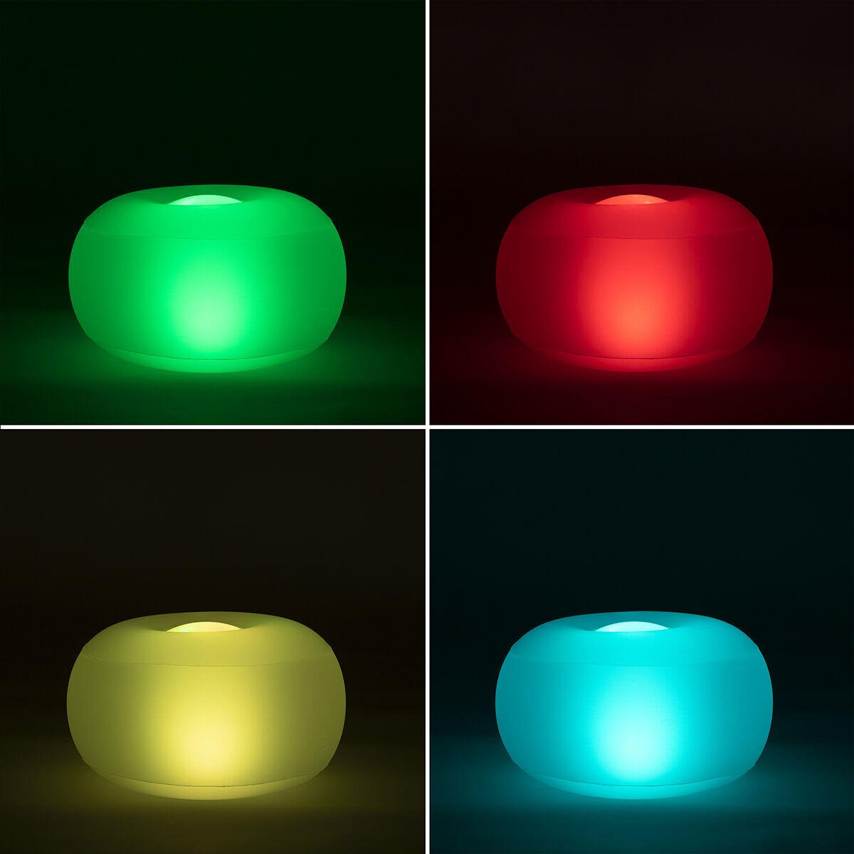 Asiento Hinchable con LED Multicolor y Mando a Distancia Pulight InnovaGoods - innovagizmo.com