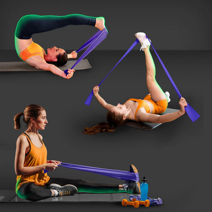 Banda de Resistencia Pilates 5 lb – 15 lb Cinta elástica Goma Fitness Gridinlux - innovagizmo.com