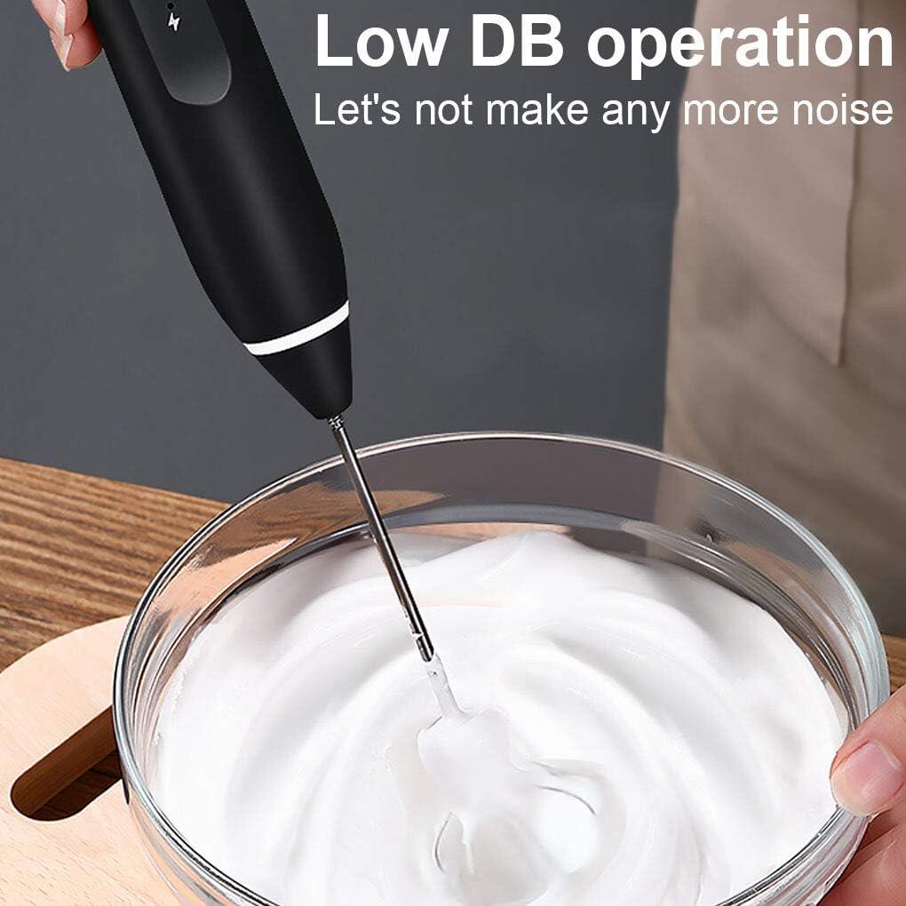 Batidor Espumador de Leche 2 en 1 Recargable con 3 Velocidades y Carga USB