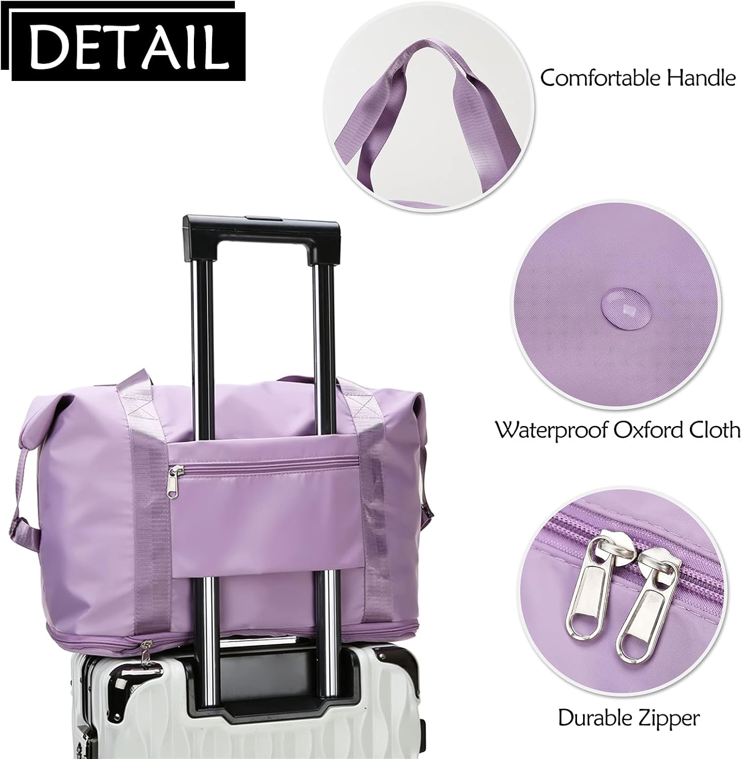 Bolso Viaje Plegable Lila - innovagizmo.com