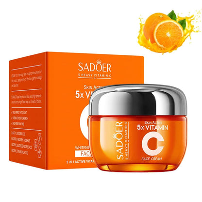 Crema Facial 5 en 1 con Vitamina C y Niacinamida – Efecto Glow Inmediato y Adiós Manchas