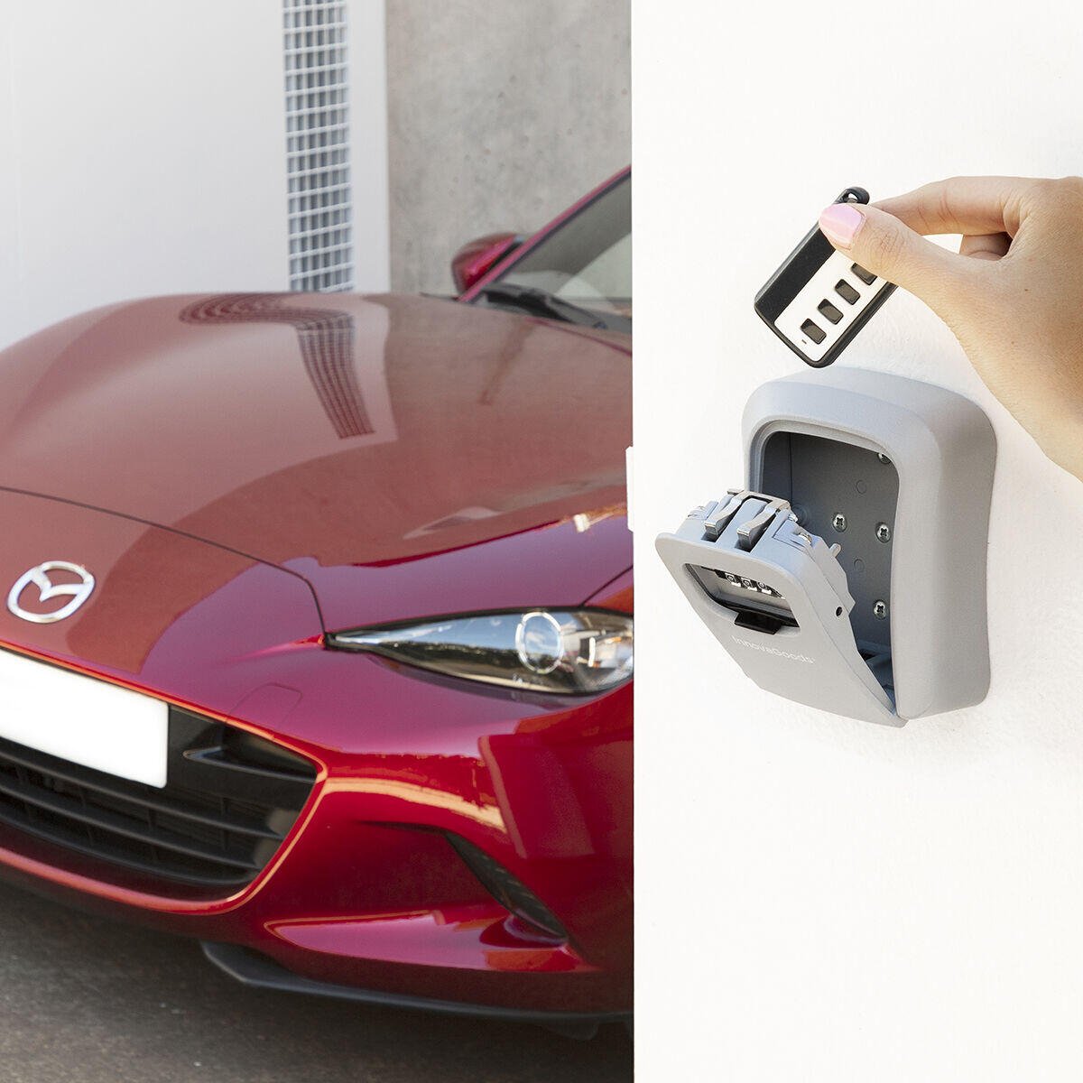 Caja Fuerte para Llaves Exterior Antirrobo – Resistente al Agua con Cerradura Numérica 4 Dígitos - innovagizmo.com