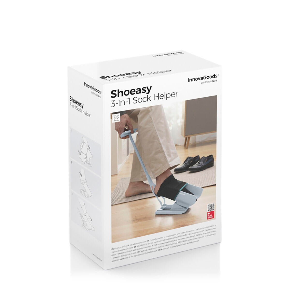 Calzador de Calcetines y Zapatos con Quitacalcetines Shoeasy InnovaGoods - innovagizmo.com