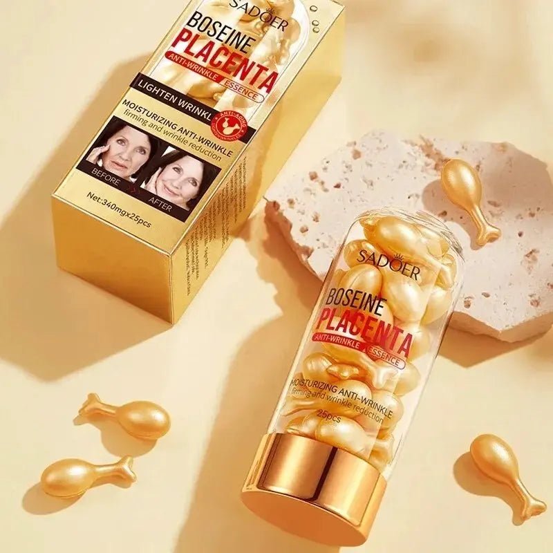 Cápsulas Faciales Anti edad con Placenta Vegetal y Colágeno – 50 uds | Suero Antiarrugas Reafirmante - innovagizmo.com