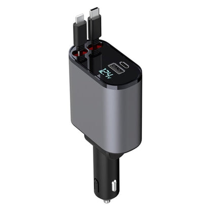 Cargador de Coche Klack 4 en 1 120W Retráctil USB - innovagizmo.com