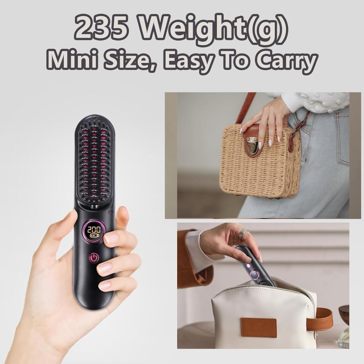 Cepillo Alisador Inalámbrico y Portátil – Cabello Liso al Instante, en Cualquier Lugar - innovagizmo.com