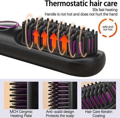 Cepillo Alisador Inalámbrico y Portátil – Cabello Liso al Instante, en Cualquier Lugar - innovagizmo.com