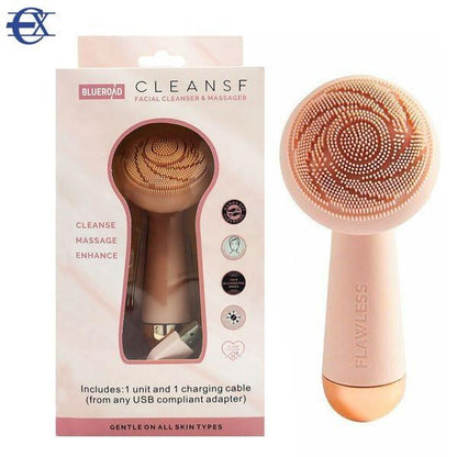 Cepillo Facial Eléctrico Rosa Recargable - innovagizmo.com