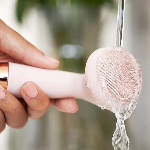 Cepillo Facial Eléctrico Rosa Recargable - innovagizmo.com