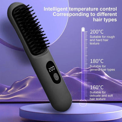 Cepillo Inalámbrico Alisador de Pelo – Liso Perfecto sin Cables, Donde Quieras - innovagizmo.com