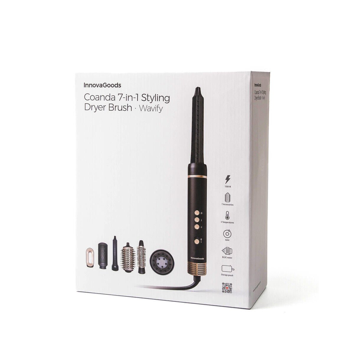 Cepillo Secador y Moldeador Iónico Coanda 1500 W con 7 Accesorios – InnovaGoods - innovagizmo.com