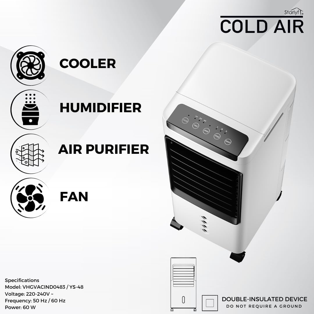 Climatizador Portátil 3 en 1 Starlyf®: Enfriador, Humidificador y Purificador de Aire - innovagizmo.com