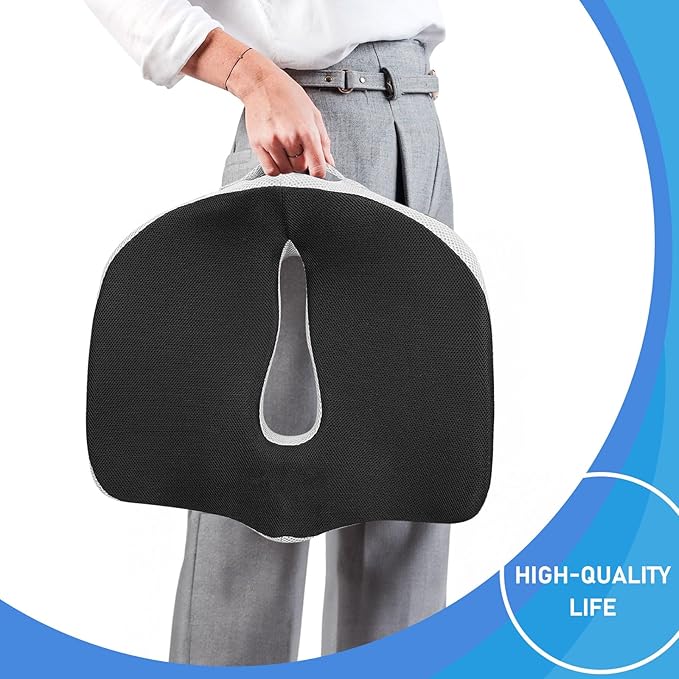 Cojín Anatómico Antideslizante Gel - Viscoelástico Orificio Liberación Coxis & Hemorroides - innovagizmo.com