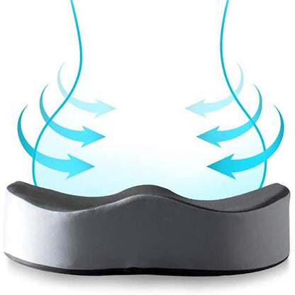 Cojín Anatómico Antideslizante Gel - Viscoelástico Orificio Liberación Coxis & Hemorroides - innovagizmo.com