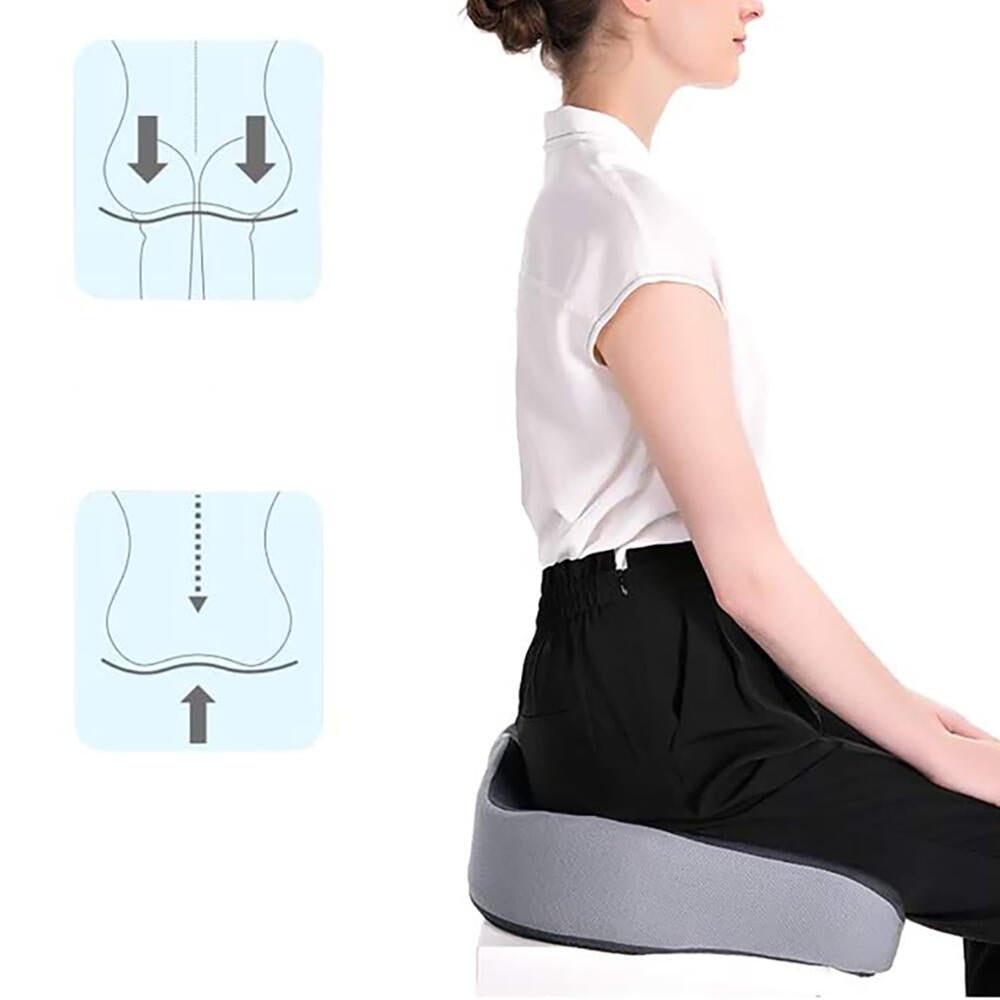 Cojín Anatómico Antideslizante Gel - Viscoelástico Orificio Liberación Coxis & Hemorroides - innovagizmo.com