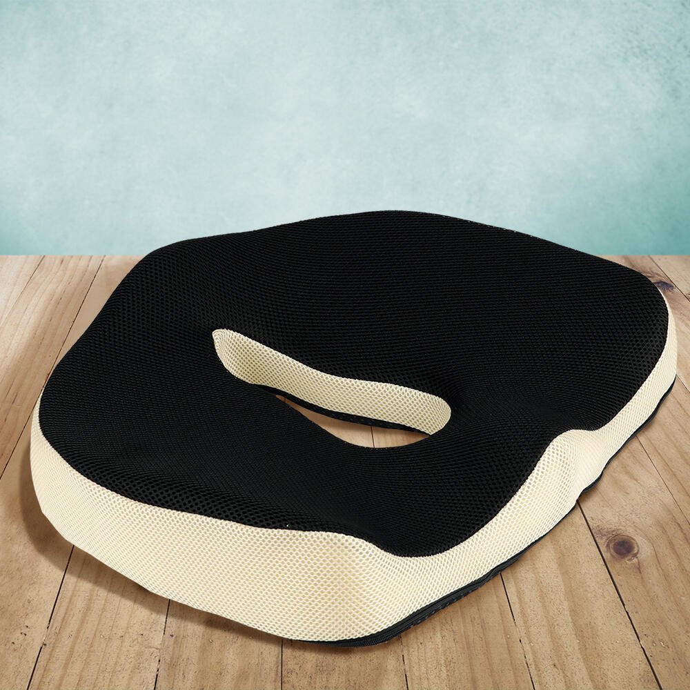 Cojín Anatómico Antideslizante Gel - Viscoelástico Orificio Liberación Coxis & Hemorroides - innovagizmo.com