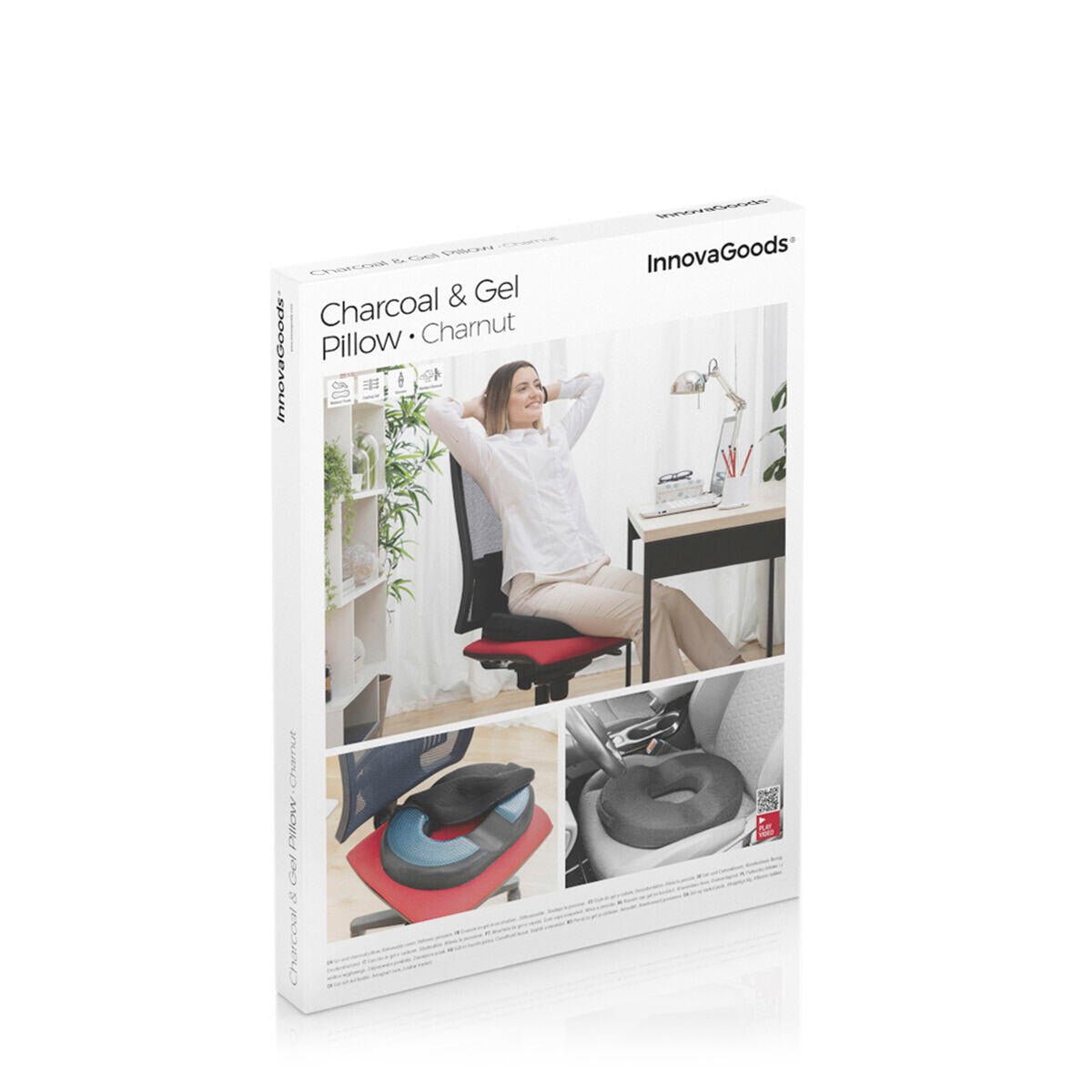 Cojín de Gel y Carbón de Bambú Desenfundable Charnut - innovagizmo.com