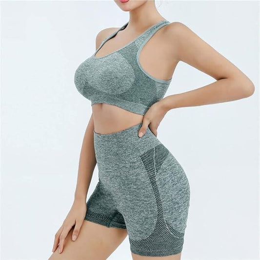 Conjunto deportivo mujer 2pcs gris - talla unica - innovagizmo.com