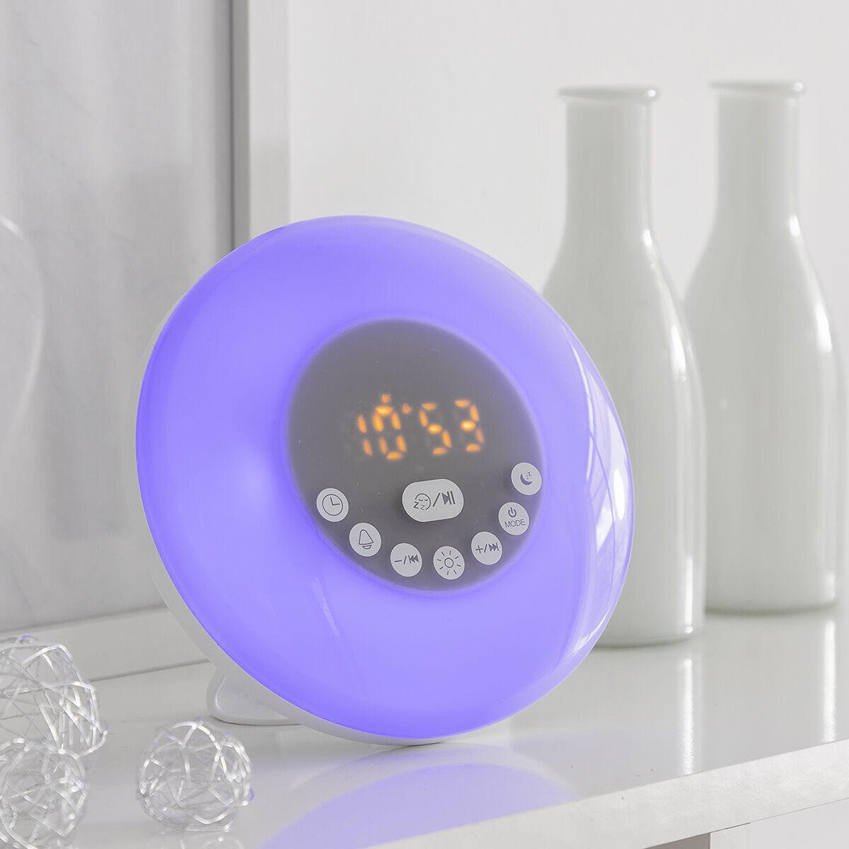 Despertador Amanecer Recargable con Altavoz Sunrilk - innovagizmo.com