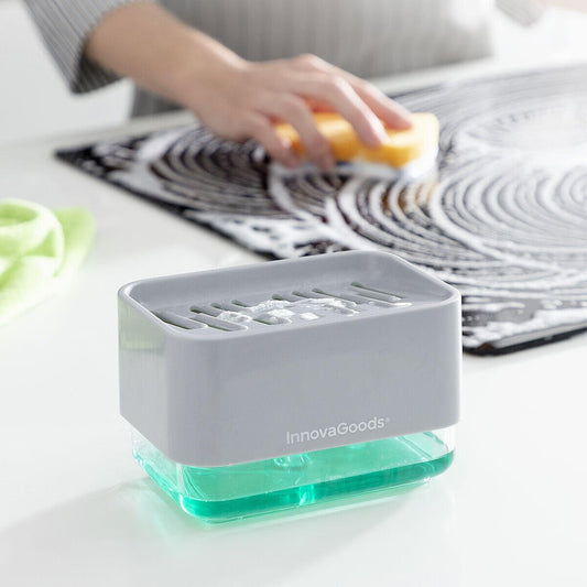 Dispensador de Jabón 2 en 1 para Fregadero Pushoap - innovagizmo.com