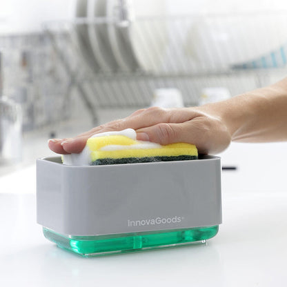 Dispensador de Jabón 2 en 1 para Fregadero Pushoap - innovagizmo.com